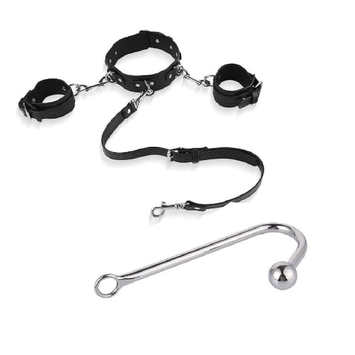 Anal Hooks 5334 Elegant Beaded and Hook Collar Cuffs with Anal 0818